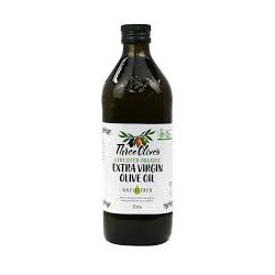 THREE OLIVES CERTIFIED ORGANIC EXTRA VIRGIN OLIVE OIL 1L