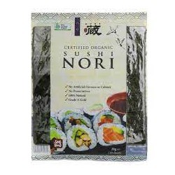 CHEFS CHOICE CERTIFIED ORGANIC SUSHI NORI SHEETS 10PK 28G
