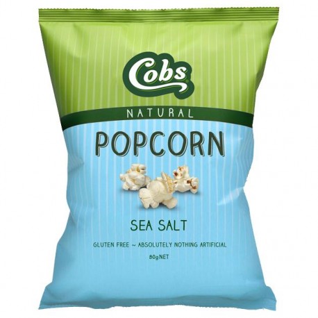 COBS NATURAL ORGANIC SEA SALT POPCORN 80G