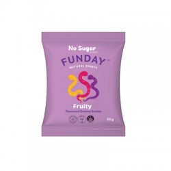 FUNDAY NO SUGAR ADDED FRUITY GUMMY SNAKES 50G
