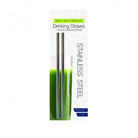 STAINLESS STRAWS STRAIGHT 2PK