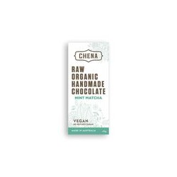 CHENA RAW ORGANIC HANDMADE CHOCOLATE MINT MATCHA 45G