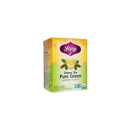 YOGI GREEN TEA PURE GREEN DECAF 16 BAGS