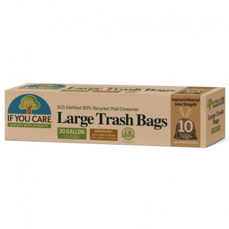 IF YOU CARE LARGE TRASH BAGS 10 PACK