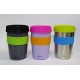 CHEEKI STAINLESS STEEL REUSABLE COFFEE CUP SLATE 355ML