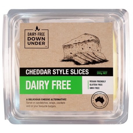 DAIRY-FREE DOWN UNDER CHEDDAR STYLE SLICES 200G