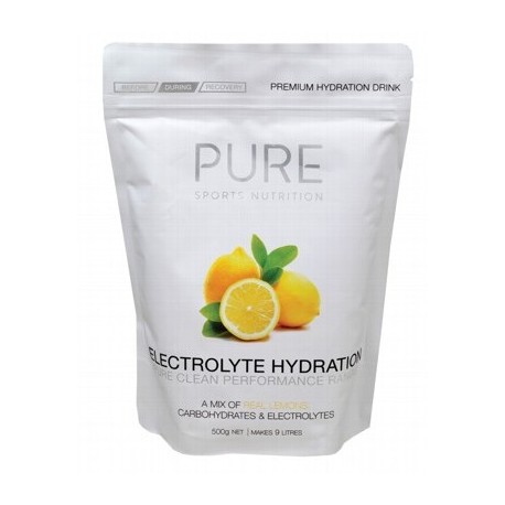 PURE SPORTS HYDRATION ELECTROLYRE HYDRATION LEMON 500G