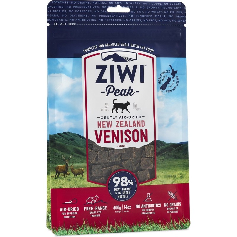 ZIWI PEAK GENTLY AIRDRIED NEW ZEALAND VENISON 400G Family Life Organics