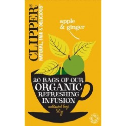 CLIPPER ORGANIC APPLE & GINGER REFRESHING INFUSION 20 BAGS