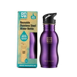 ONYA STAINLESS STEEL WATER BOTTLE PURPLE 500ML