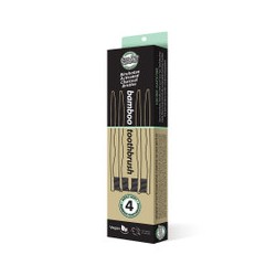 ESSENZZA BAMBOO TOOTHBRUSH SOFT 4PK