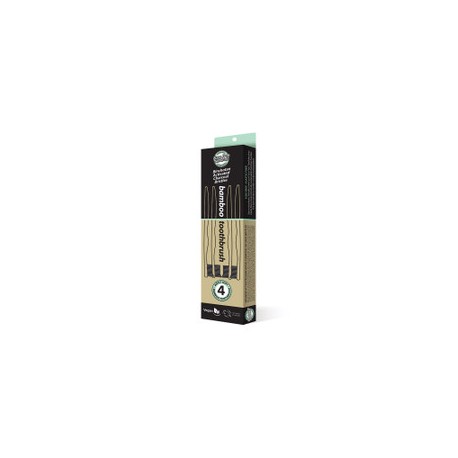 ESSENZZA BAMBOO TOOTHBRUSH SOFT 4PK