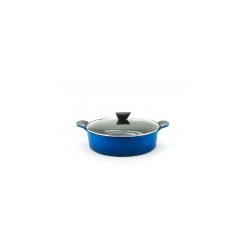 NEOFLAM LOW CASSEROLE WITH LID 32CM BLUE