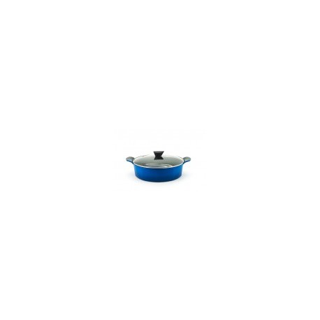 NEOFLAM LOW CASSEROLE WITH LID 32CM BLUE