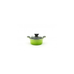 NEOFLAM STOCK POT WITH GLASS LID 20CM GREEN