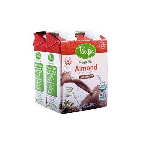 PACIFIC ORGANIC ALMOND MILK CHOCOLATE 4 X 240ML