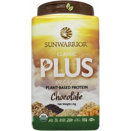 SUNWARRIOR CLASSIC PLUS PLANT BASED PROTEIN CHOCOLATE 1KG